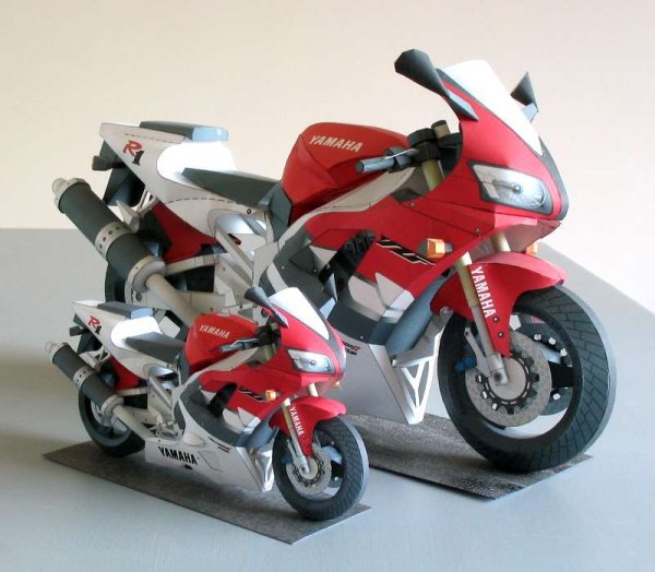 Two YZF-R1 models